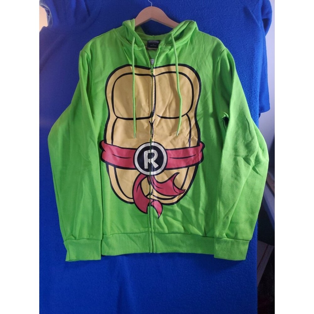 Teenage Mutant Ninja Turtles Rafael Zip Up Hoodie Green Men's Size Small NEW - Picture 7 of 15